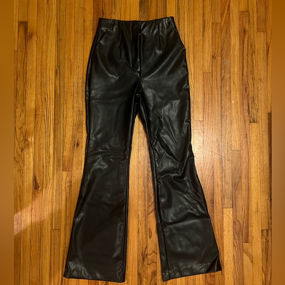 Abercrombie & Fitch Vegan Leather Pants Black